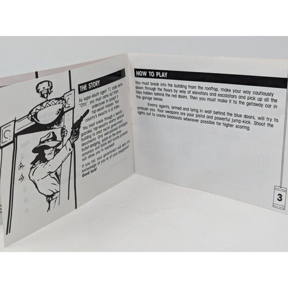 Elevator Action (Nintendo NES, 1991) Video Game Manual VTG - Picture 5 of 6